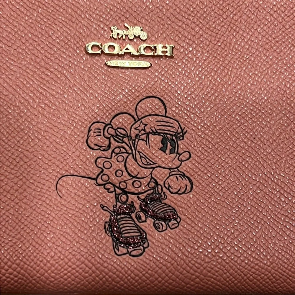 Coach Minnie Mouse Small Pink Wristlet